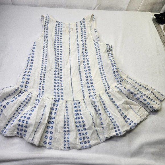 Current Elliott Daisy Ballet Tank Top Sleeveless Ruffled Scoop Neck White Size 1 - Picture 6 of 6